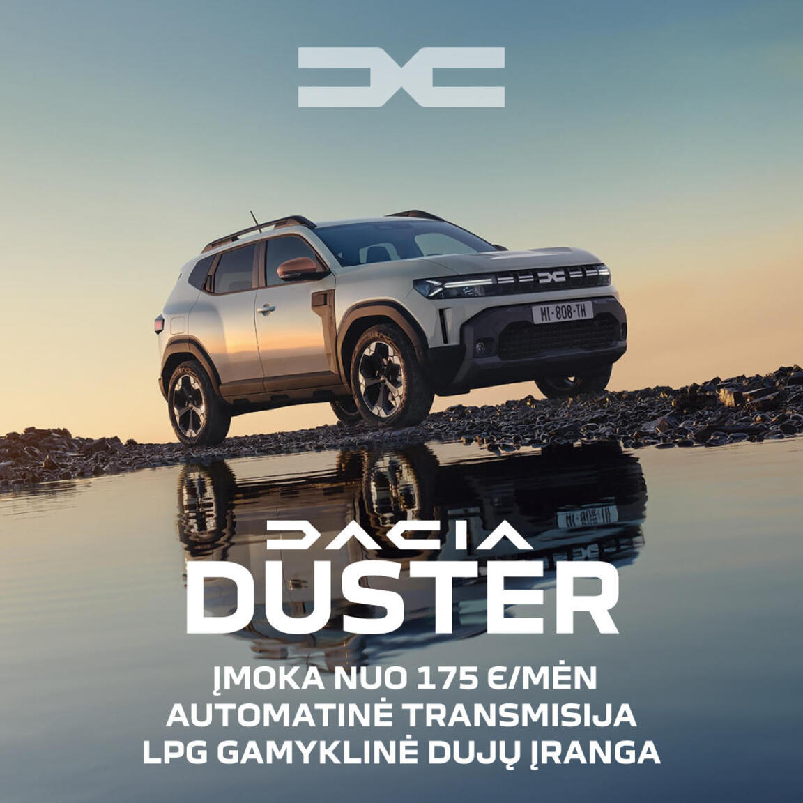 DACIA DUSTER – tai tvirtas, funkcionalus ir ekonomiškas automobilis